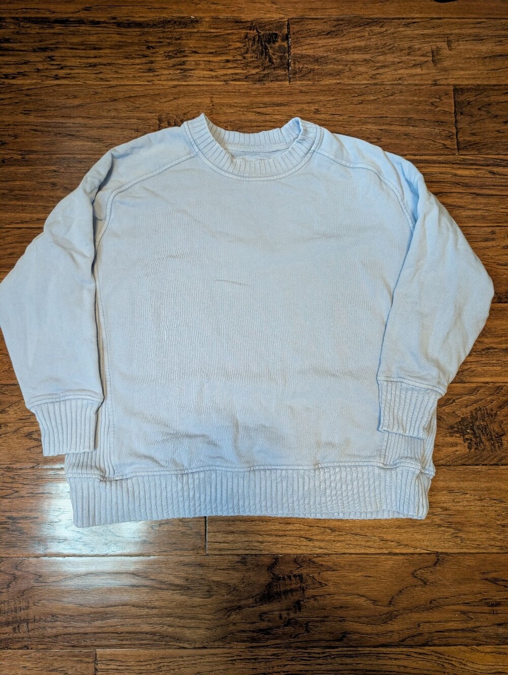 Aerie Light Blue Ribbed Sweatshirt Size XS